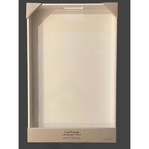 West Elm Large Rectangle Laquer Tray (white)28 x 18 x 2.25 inches